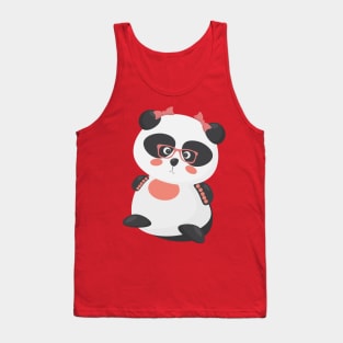 Cute Panda Girl Tank Top